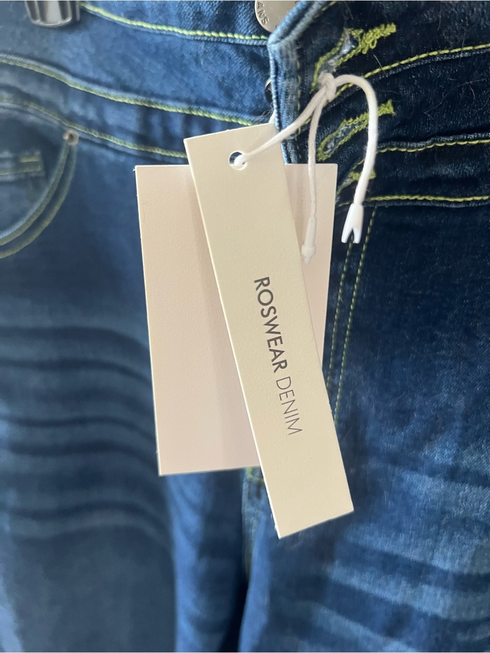 Wide Leg Women’s Jeans - Dark Blue - Picture 2 of 3